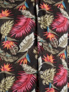 BERNA Camicia in viscosa con stampa fiori 220393 Nera (7)