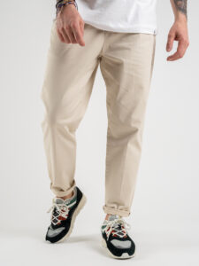 BERNA Pantalone leggero basico con tasche 220327 Beige (2)