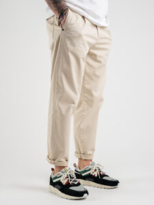 BERNA Pantalone leggero basico con tasche 220327 Beige (4)