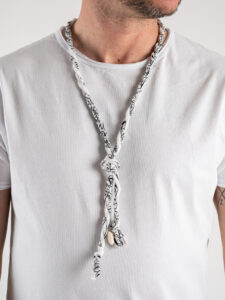 Collana Bandana MADAGASCAR Bianco (1)