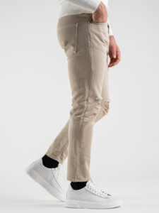 ESTASI Jeans con rotture alle ginocchia KLOPP beige (4)