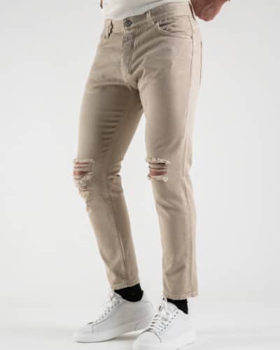 ESTASI Jeans con rotture alle ginocchia KLOPP beige 6 ESTASI ESTASI Jeans 100% cotone con rotture alle ginocchia KLOPP beige