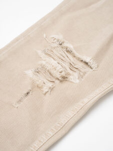 ESTASI Jeans con rotture alle ginocchia KLOPP beige (8)