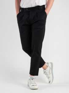 ESTASI Pantalone in gabardina con pinces VIPER 8004 Nero (6)