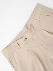 ESTASI Pantalone in tessuto morbido con pinces MILLER 8004 Beige (8)