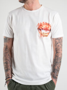 FORWARD MILANO T-shirt con taschino stampa Hawaii X16451 Off White (1)