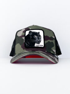 GOORIN BROS Cappellino Camouflage con patch in pelle bianca stampa pantera PHANTHER2