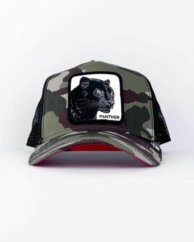 GOORIN BROS Cappellino Camouflage con patch in pelle bianca stampa pantera PHANTHER2 GOORIN BROS GOORIN BROS Cappellino Camouflage con patch in pelle bianca stampa pantera PANTHER