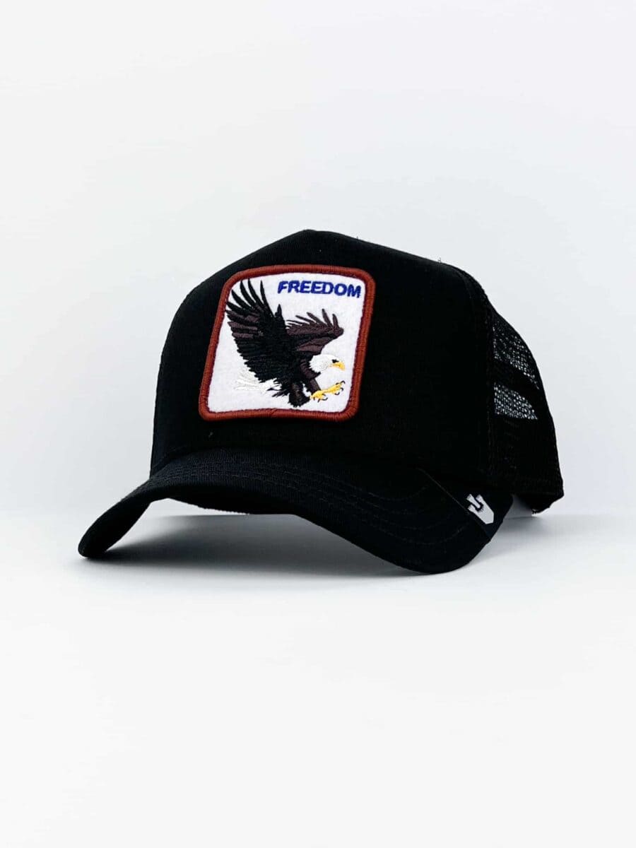 GOORIN BROS Cappellino nero con patch bianca stampa aquila FREEDOM
