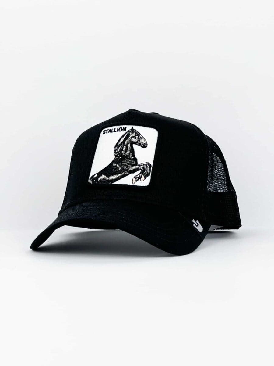 GOORIN BROS Cappellino Limited Edition nero con patch bianca stampa cavallo THE STALLION