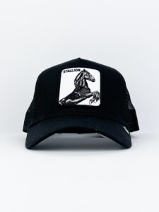GOORIN BROS Cappellino nero con patch bianca stampa stallone STALLION2