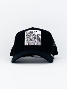 GOORIN BROS Cappellino nero con patch bianca stampa tigre TIGER1