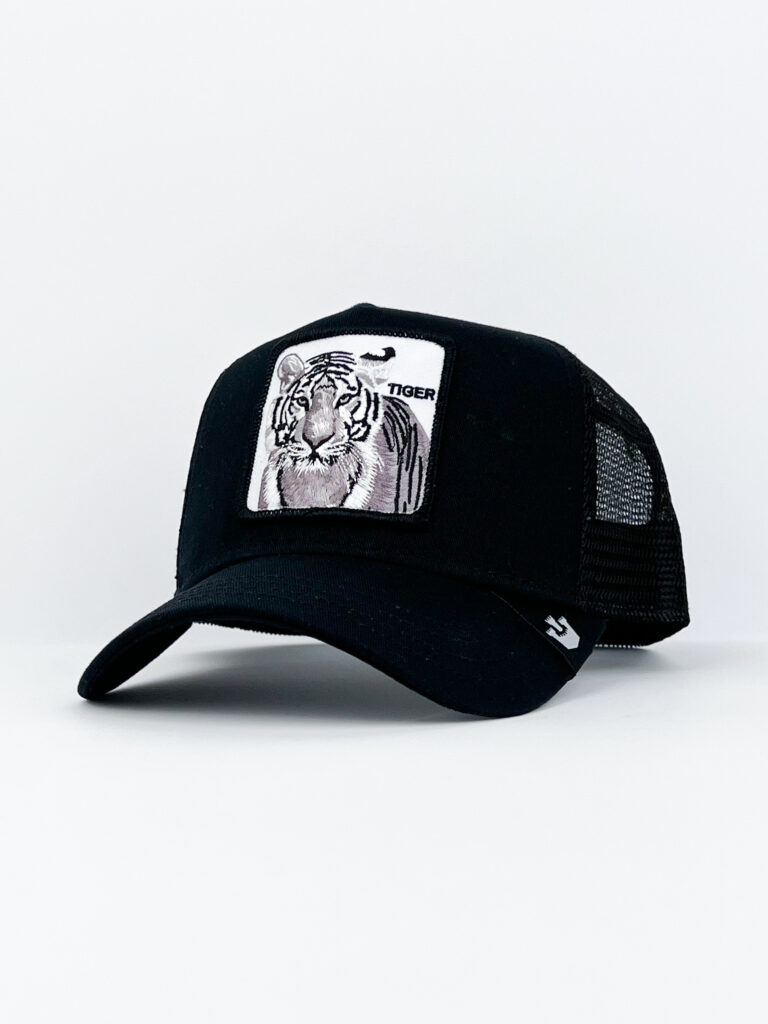 GOORIN BROS Cappellino nero con patch bianca stampa tigre TIGER 1 Nero
