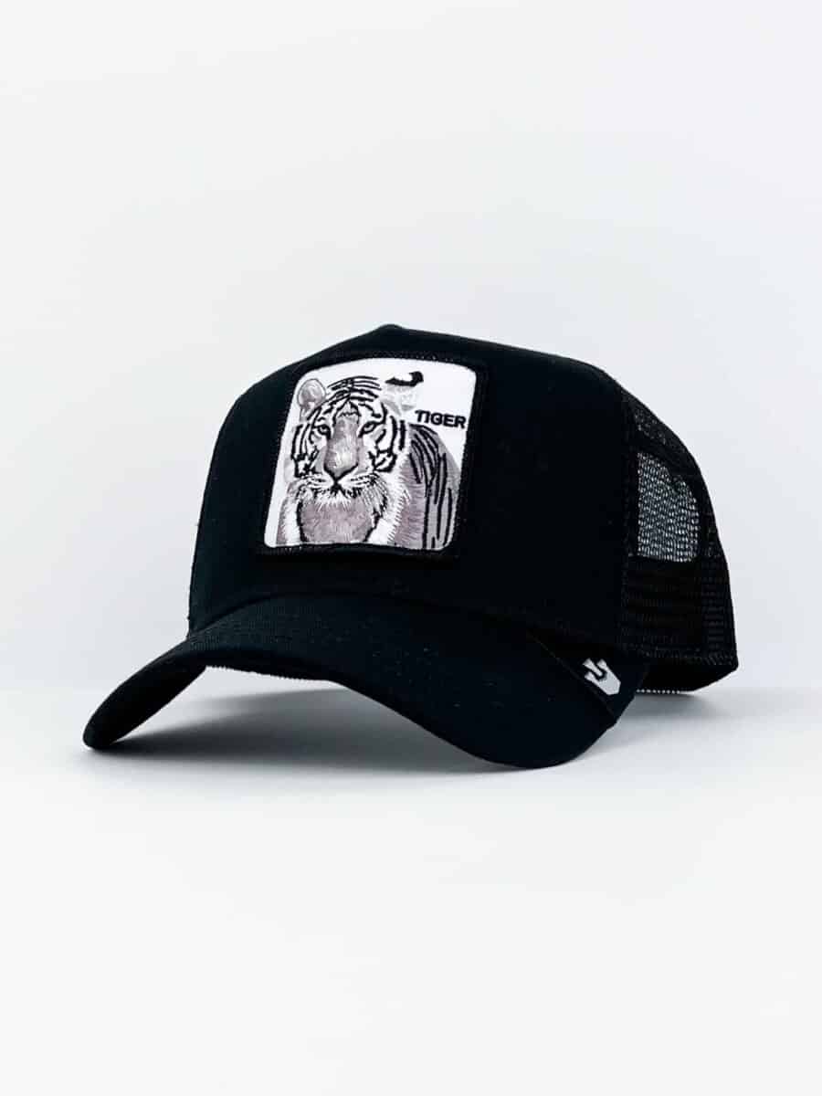 GOORIN BROS Cappellino nero con patch bianca stampa tigre TIGER 1 Nero