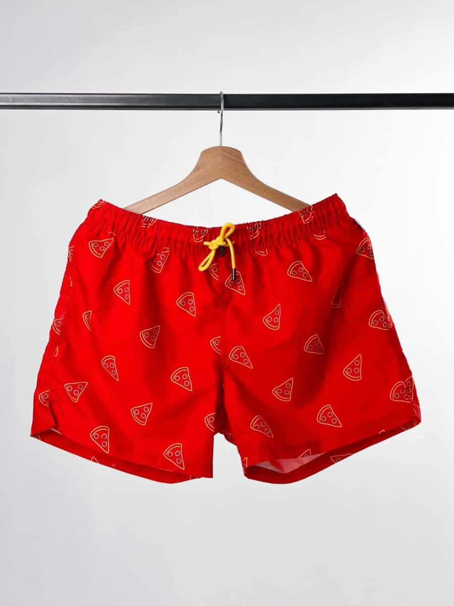 HAPPY SOCKS Costume con stampa pizza 9640 Rosso