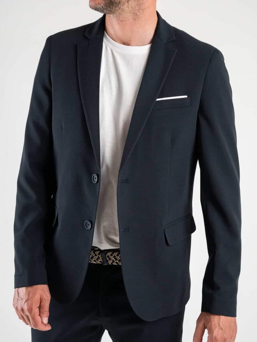 ALEANDRO LA CORTE Giacca leggera slim fit MILK Blu