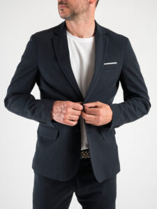 ALEANDRO LA CORTE Giacca leggera da abito slim fit MILK Blu (2)