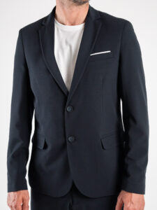 ALEANDRO LA CORTE Giacca leggera da abito slim fit MILK Blu (3)