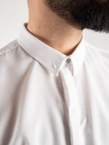 BERNA Camicia basica misto cotone con colletto 220083 Bianco (3)