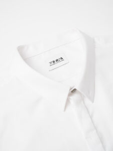 BERNA Camicia basica misto cotone con colletto 220083 Bianco (4)