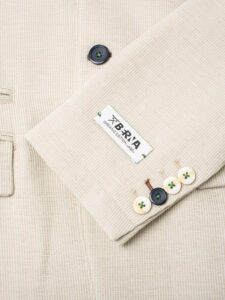BERNA Giacca da abito elaborata in misto lino con cappuccio rimovibile 220367 Naturale (10)