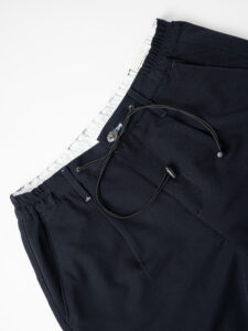 BERNA Pantalone basico morbido con coulisse 220186 Blu (3)