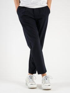 BERNA Pantalone basico morbido con coulisse 220186 Blu (5)