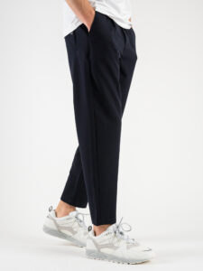 BERNA Pantalone basico morbido con coulisse 220186 Blu (6)