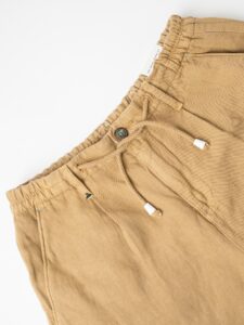 BERNA Pantalone morbido con coulisse in misto lino 220319 Deserto (5)
