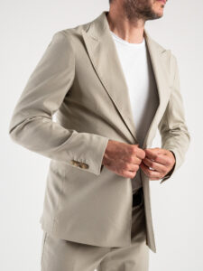 BLACKSUNDAY Giacca leggera da abito slim fit EXCLUSIVE01 Naturale (2)