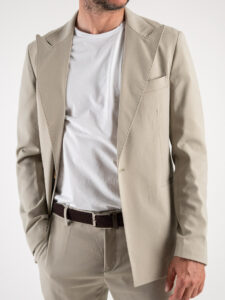 BLACKSUNDAY Giacca leggera da abito slim fit EXCLUSIVE01 Naturale (3)