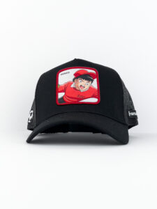 CAPSLAB Cappellino Capitan Tsubasa nero con patch bianca GENZO Nero1