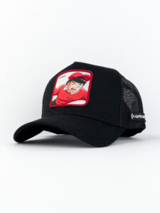 CAPSLAB Cappellino Capitan Tsubasa nero con patch bianca GENZO Nero2