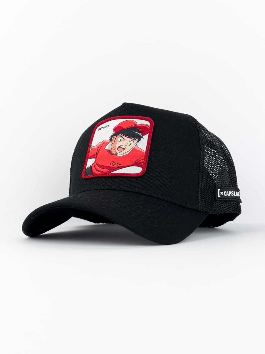 CAPSLAB Cappellino Holly & Benji nero con patch bianca GENZO Nero
