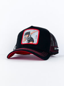 CAPSLAB Cappellino Capitan Tsubasa nero con retina nera e patch grigio KOJIRO2