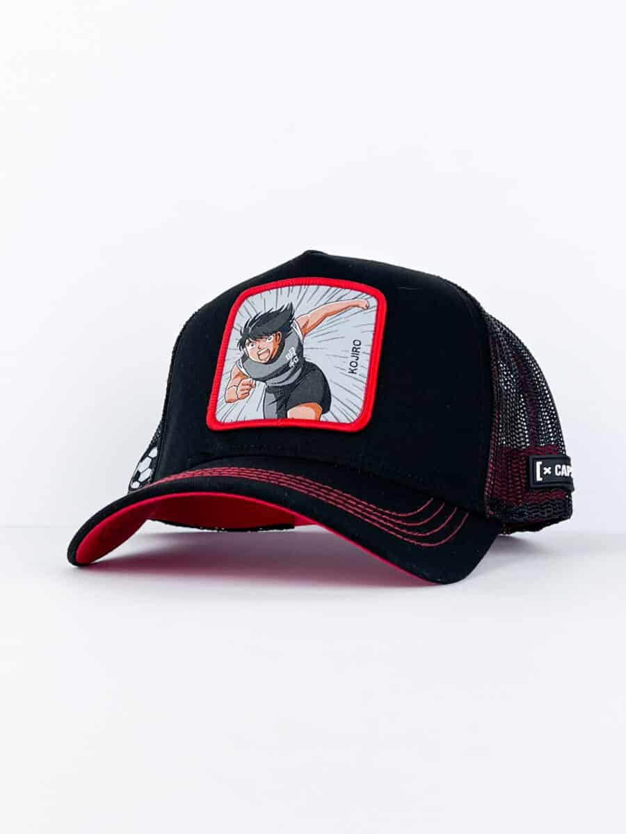 CAPSLAB Cappellino Holly & Benji nero con retina nera e patch grigio KOJIRO Nero