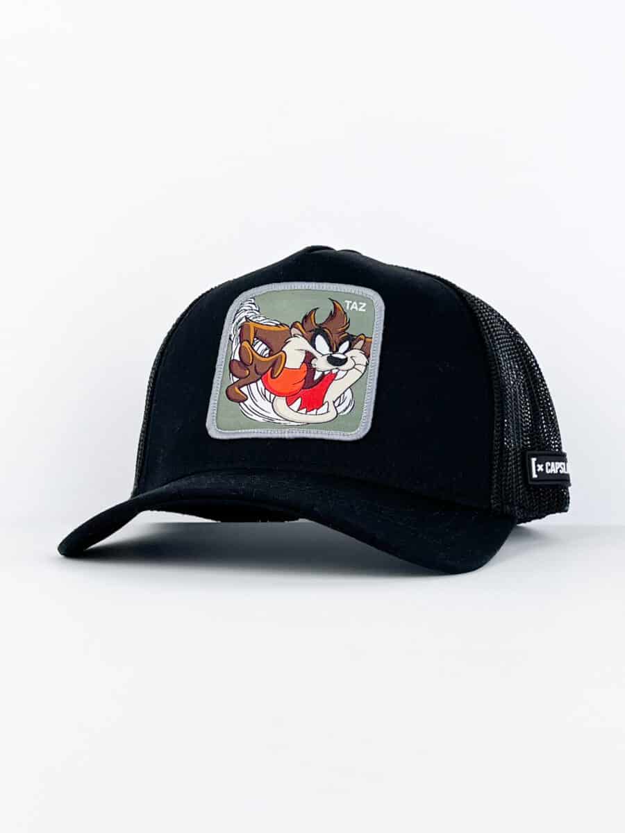 CAPSLAB Cappellino Looney Tunes nero con retina e patch verde TAZ