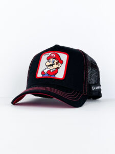 CAPSLAB Cappellino Nintendo nero con patch grigia MARIO1