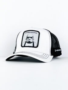 CAPSLAB Cappellino STAR WARS bianco con retina nera e patch bianca STORMTROOPER2