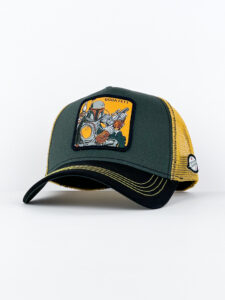 CAPSLAB Cappellino Star Wars verde con retina gialla e patch arancio BOBA FETT2
