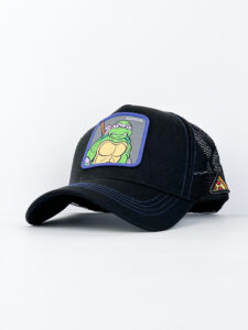 CAPSLAB Cappellino Tartarughe Ninja nero con patch grigia DONNIE2