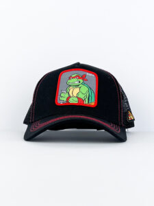 CAPSLAB Cappellino Tartarughe Ninja nero con patch grigia RAPH1
