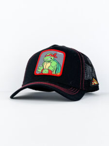 CAPSLAB Cappellino Tartarughe Ninja nero con patch grigia RAPH2