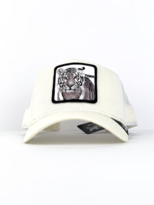 GOORIN BROS Cappellino bianco con patch bianca stampa tigre TIGER 1 Bianco2
