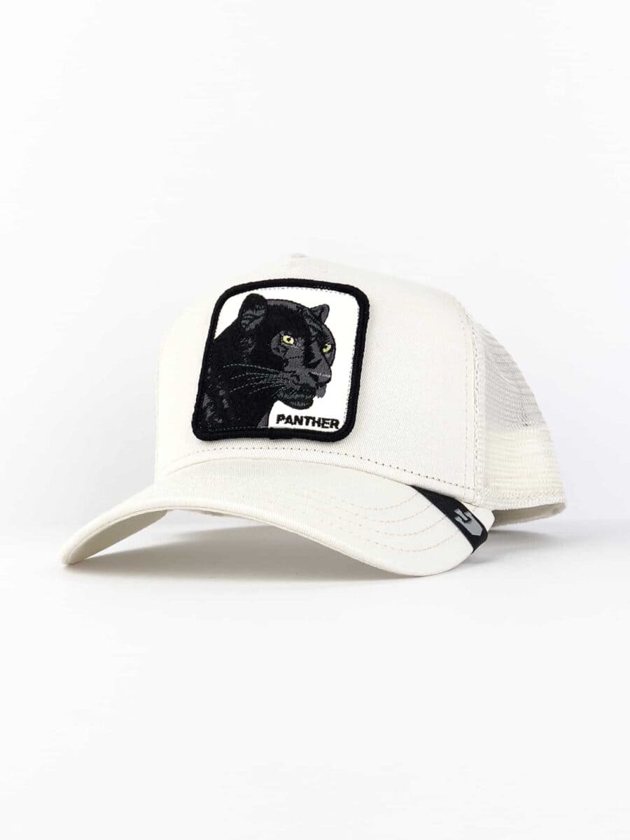 GOORIN BROS Cappellino bianco con patch bianca stampa pantera PANTHER Bianco
