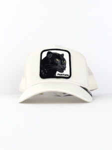 GOORIN BROS Cappellino bianco con patch in pelle bianca stampa leone KING Bianco4