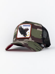 GOORIN BROS Cappellino camouflage con patch bianca stampa aquila FREEDOM Verde1