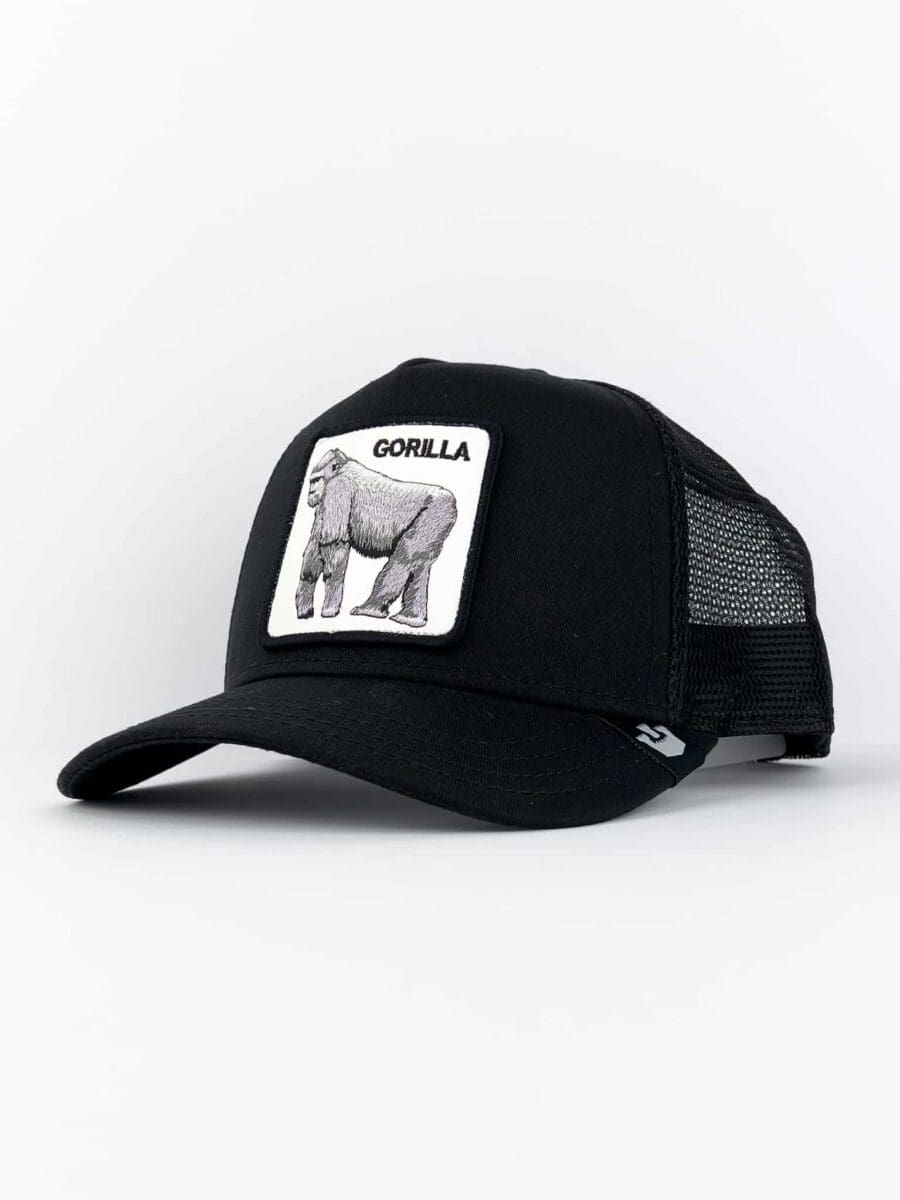 GOORIN BROS Cappellino nero con patch bianca stampa CP GORILLA Nero