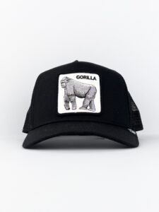 GOORIN BROS Cappellino nero con patch bianca stampa CP GORILLA Nero2