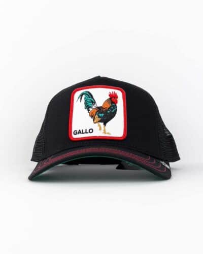 GOORIN BROS Cappellino nero con patch bianca stampa GALLO2 GOORIN BROS GOORIN BROS Cappellino nero con patch bianca stampa GALLO